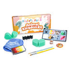The Palette Pals Animal Kingdom Kids Face Paint Kit box with safari animal designs
