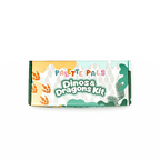 Animated demo showing the contents of the Palette Pals Dino & Dragon kids face paint kit