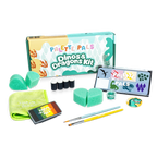 The Palette Pals Dino & Dragon Kids Face Paint Kit box with dinosaur and dragon designs