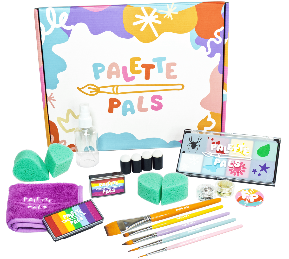 Palette Pals face paint kit and included tools
