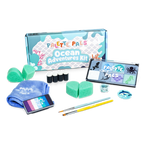 The Palette Pals Oceans Adventure Kids Face Paint Kit box with mermaid and sea designs