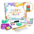 The Palette Pals Imagination Kids Face Paint Kit box, an all-in-one face painting set for beginners